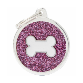 My Family Hundetegn Shine cirkel m. kdben - Hvid/Pink